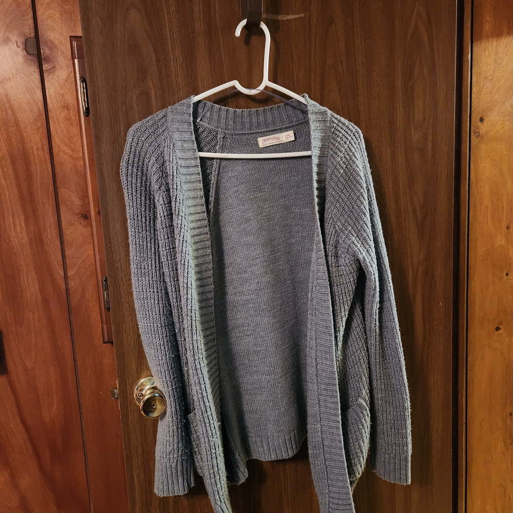 Faded Glory Women's Ribbed Gray Cardigan
